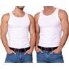 Cocain underwear 2 | 4 | 6 | Confezione da 10 Magliette da Uomo Marca Cocain - Canotta 100% Cotone - Bianco FEINRIPP - Taglie dalla 5 alla 12 (5XL, 2 Pezzi)