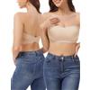 MELLIEX Reggiseno Senza Spalline Donna Reggiseno a Fascia Senza Ferretto con Imbottito Rimovibile