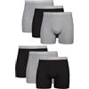 Hanes Boxer Briefs, Cool Dri Moisture-Wicking Underwear, Cotton No-Ride-up for Men, Multi-Packs Available Corti (Pacco da 6) Uomo