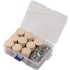 100 Pz Naturale Bianco Fette di Legno Dischi Tag Incompiuto in Legno Appeso Tag