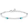 Morellato Bracciale Donna in Argento 925 riciclato, Zirconi Colorati, Collezione TESORI, Tennis