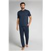 Intimissimi Pantaloni Lunghi In Cotone Mercerizzato Filo Premium Blu