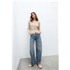 Intimissimi Cardigan A Costine In Cotone Lamè Beige