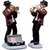 LEMAX Set 2 Personaggi con Tromba Jazz Duo in Resina H6,8x6,3x3,7 cm