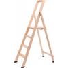 Scala Pieghevole in Legno 4 Gradini H88 cm Naturale