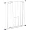 PawHut Cancellino per Cani con Porta Piccola, Montaggio a Pressione e Chiusura Automatica, 74-80x76.2cm, Bianco