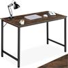 tectake® Scrivania Moderna, Scrivania Regolabile In Altezza, Design Industriale, Scrivania In Legno, Struttura In Acciaio, Tavolo da Studio, Scrivania Ufficio - 120x60x75,5 cm, Industriale Scuro