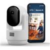 Arlo Essential 3 Indoor 2K PTZ, Telecamera di Sorveglianza WiFi Interno 2K, Rilevamento di AI, Visione Notturna, Audio Bidirezionale, 1 Telecamera, Bianca
