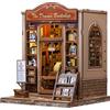 Fsolis Book Nook Kit, Per casa delle bambole, scaffale creativo e decorazione da scrivania, per adulti amanti dei libri e appassionati di miniature (The Drama Bookshop)