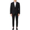 Suitsupply La Spalla Completo Uomo UK42R W34 Nero In Lana A 2 Pezzi 2in1