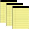 Oxford Blocchi legali da 21 x 29 cm, confezione da 3, a righe larghe su entrambi i lati, carta giallo canarino, 50 fogli perforati per blocco, orgogliosamente realizzati negli Stati Uniti (1017035)