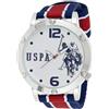 Accutime U.S.POLO ASSN. Orologio Quarzo analogico Uomo con Cinturino in Nylon USC57003