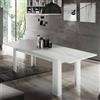 Dmora - Tavolo allungabile Natan, Consolle allungabile fino a 12 posti, Consolle estensibile 100% Made in Italy, cm 160/210x90h75, Bianco lucido Larice