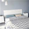 Dmora - Testiera letto Ayok, Spalliera, Testata per camera da letto, Poggiatesta, 160x3 h60 cm, Bianco e Bianco anticato
