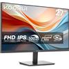 E2711F Monitor PC 27 Pollici, Full HD IPS 100HZ, 5Ms, 1920X1080, Schermo PC HDMI