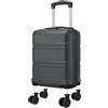 KONO Trolley Bagaglio a Mano con Ruote Rimovibili 40x30x20 cm Valigia Cabina, in ABS+PC, Conforme a Ryanair, Vueling, Wizz Air ed EasyJet (Grigio, 15)
