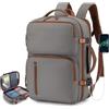 BAGZY Zaino da Cabina 40x30x15 cm Espandibile fino a 40x30x20 cm - Conforme a Ryanair, Wizz Air, British Airways, Air France, porta PC 15.6 Pollici, USB, Impermeabile, Leggero per Lavoro e Viaggi