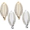 GANAZONO Fermagli a Banana per Coda di Cavallo Set da 4 Strass Forma di Pesce Elettroplaccati Oro e Argento Presa Rapida e Sicura Accessori Eleganti per Acconciature