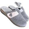 new confort ciabatte donna calde invernali pantofole sabot LOVELY in feltro calzata regolabile a strappo plantare estraibile