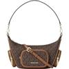 Michael Kors Merritt Small Signature Logo Convertible Shoulder Bag Brown