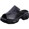 Uwdiohq Ciabatte In Blu Donna Sandali Ortopedici Con Zeppa Da Passeggio Per Donna, Alla, Plateau E Bocca Di Pesce, Comodo Supporto ' Plantare. (Black, 40) Marroni Aperte Donne Vera Pelle Estive