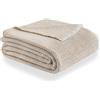 Todocama - Coperta in cotone extra morbida, adatta a tutte le stagioni, coperta trapuntata multifunzione per divano, plaid per letto, coperta-sciarpa, copripiumino, copridivano (230 x 240 cm, color sabbia), PRCMAMSBEAR, 230 x 240 cm