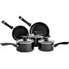 Amazon Basics Pentole e padelle Amazon Basics, set di pentole antiaderenti in Vetroceramica, 5 pezzi, alluminio, adatte per piani cottura a induzione, compatibili con tutti i tipi di fornelli