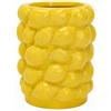 SLIAXINT vaso a forma di limone vasi in ceramica 15×11.5cm vasi fiori giallo oggetti decorativi per la casa decorativo mediterranee circolare vasi soggiorno per soggiorno camera da letto balcone