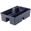 Jinhxofs Cestino Porta Detersivi con Manico, Portadetersivi 3 Scomparti | Organizer Detersivi Lavello Cucina e Casa, Organizer Sottolavello Cucina, Grigio Chiaro, Grande