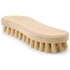 MIJOMA Spazzola abrasiva in legno per sporco forte - Spazzola per la pulizia ergonomica, setole naturali, spazzola per radici a forma di S, 21 cm