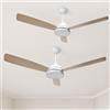 Aigostar Ventilatore da Soffitto con Luce e Telecomando Silenzioso， 2 Pack