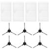 Kivivaka Vexilar - Kit filtro e spazzole laterali per robot aspirapolvere W7/W9/W11/W15, accessori di ricambio per Cleanova W7/W11/W15, 10 pezzi, lavabili per la pulizia della casa