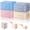 WOOWAIR 4 Piezas de Organizador de Autocompresión Que Ahorra Espacio 52 x 42 x 30 cm, 4 colori, Grandes Bolsas Organizadoras Autocomprimibles y Móviles para Edredones y Ropa