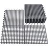 INTERWARM Confezione da 24 tappetini antiscivolo per doccia, 31 x 31 cm, in morbido PVC, antiscivolo, per drenaggio, piscina, patio, balcone, canile, pollame, griglia per pavimento di pollame, grigio