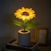 Knubbuf Shimmering Sunflower Lamp, Rechargeable Twinkling Tree Flower Lamp with 3-Level Touch Dimming, Realistic Artificial Sunflower Light, Floral Night Light Gift for Mum, Women (Single Head)