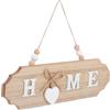 COSMEVIVI Cartello Rustico da Appendere Scritta Home Word, Decorazione in Legno per Porta d'Ingresso e Ambienti Interni, Elemento Artistico per Casa