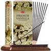 TRUMIRI Set di bastoncini di incenso alla vaniglia francese e supporto per bastoncini di incenso Insence Insense Hem