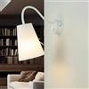 Licht-Erlebnisse Lampada da parete per interni in metallo bianco con interruttore soggiorno camera da letto camera dei bambini scandinava