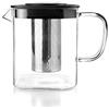 IBILI Bollitore con filtro Square, 1 litro, borosilicato e acciaio inox 18/10