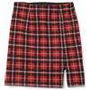Koton Medium Rise Slit Detail A Line Mini Skirt, Gonna Donna, Rot Kariert (4c1),