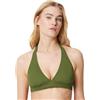 Amazon Essentials Top Bikini Allacciato Al Collo con Sostegno Leggero Donna, Verde Oliva, 44