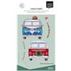 Vaessen Creative Timbri in Silicone Pulmino Hippie Natalizio 2-13 pz | Trasparente, Lavoro preciso, DIY, Biglietti fatti a mano, Buste, Scrapbooking, Con stamping tool e blocchi acrilici