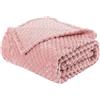 Sonive Plaid Flanella con Motivo Jacquard 200x240cm, Soffice e Spumoso,Rosa | Regalo per Adulti e Bambini Plaid da Soggiorno Certificato Oeko-Tex in Poliestere