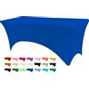 BDDC Tovaglia in spandex, tovaglia blu reale, 1,8 m, adatta per tavoli di dimensioni [183 x 76 x 76 cm), lavabile e resistente alle pieghe, tovaglia rettangolare elasticizzata per eventi, matrimoni