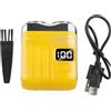 MuchLuckystar Rasoio elettrico per rasoio intelligente, mini doppio display digitale, ricaricabile, portatile, per uomo, casa, auto, viaggi, potente regalo (giallo)
