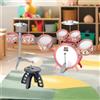 Set di Batteria per Bambini per Principianti con Piatti E Sgabello per La