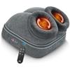 Snailax Shiatsu Massaggiatore per piedi con calore, massaggiatore piedi elettrico con massaggio impastante 2 in 1, scaldapiedi per il relax con telecomando, regali per donne/uomini