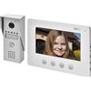 EMOS H2050 - Videocitofono impermeabile con visione notturna, monitor LCD a colori da 7, facile installazione a 2 fili, colore bianco, argento