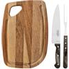 Tramontina Kit Barbecue Inox con Manici in Legno e Tagliere 3 Pezzi