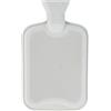 MIJOMA Borsa dell'acqua calda da 2 litri con lamelle senza rivestimento, cuscino termico riciclabile, robusta e durevole, collo sottile della bottiglia, gomma naturale inodore (grigio chiaro)